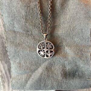 James Avery Four Seasons Sterling Silver Pendant on Chain - Retired